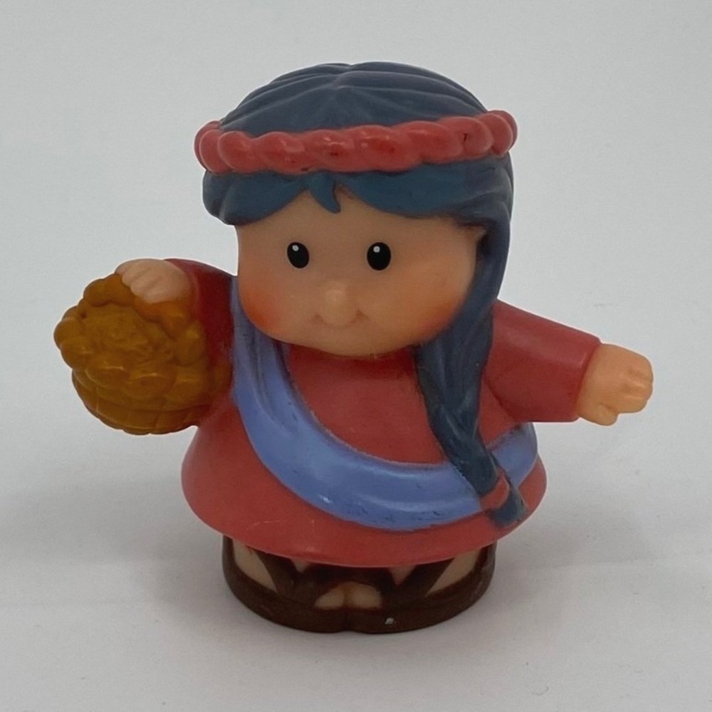 Fisher-Price Little People Girl with Basket Red Dress Nativity Figure 2002